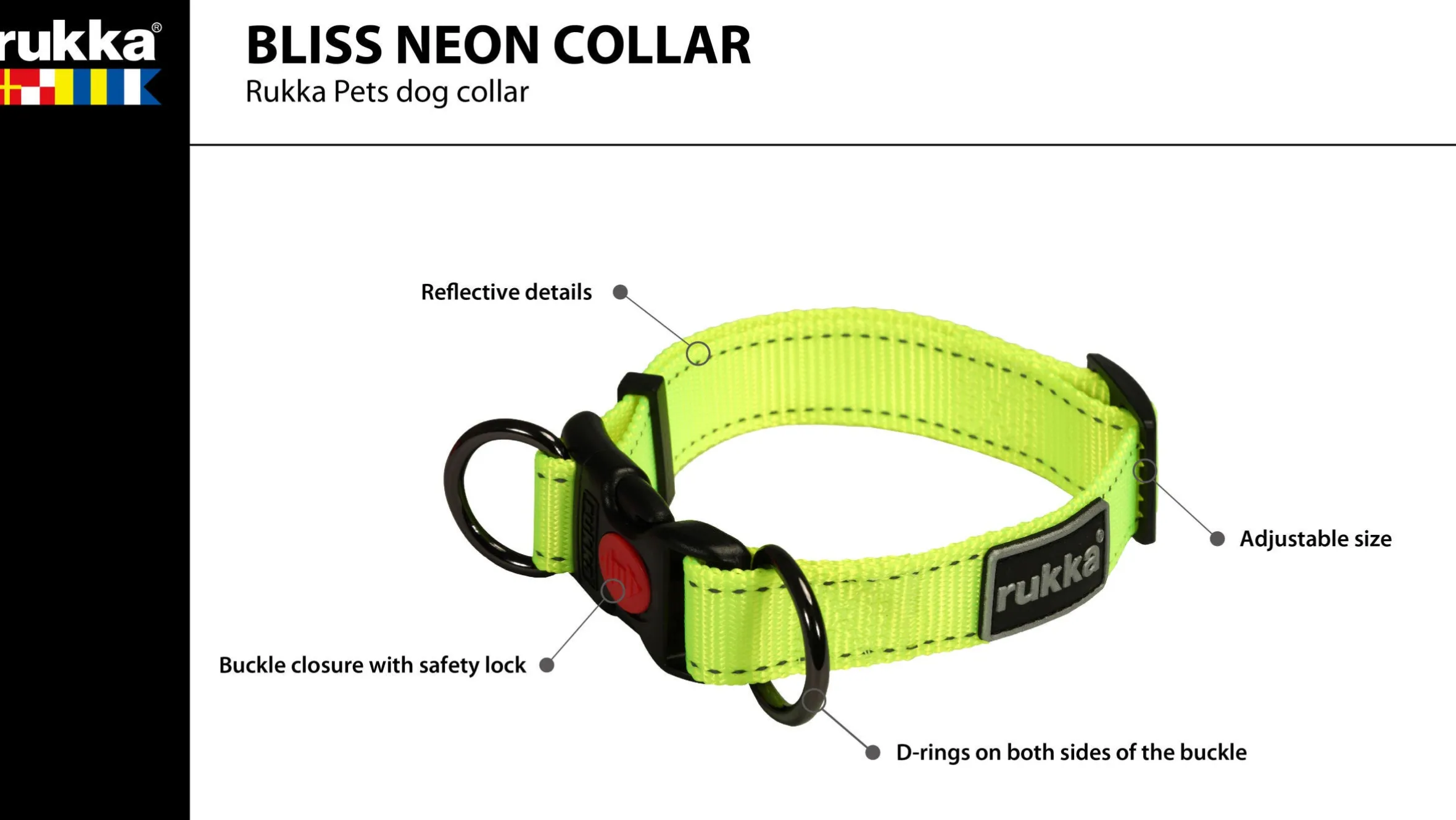 Rukka Pets Bliss neon collar
