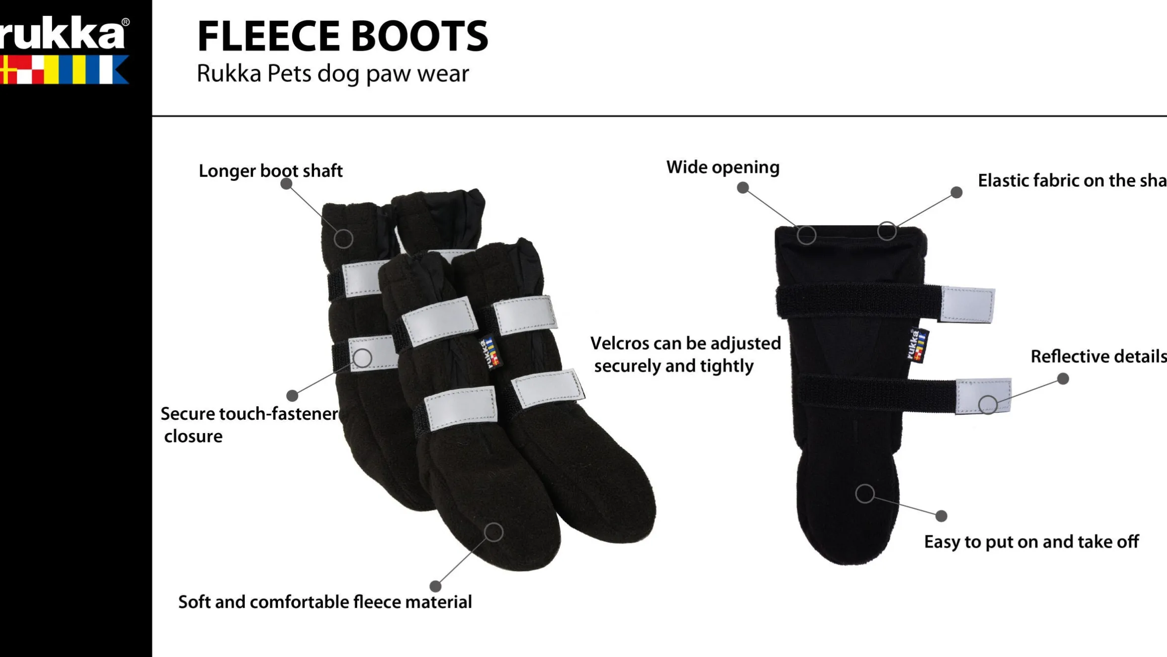 Rukka Pets Fleece boots 4pcs